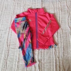 adidas leggings and jacket set